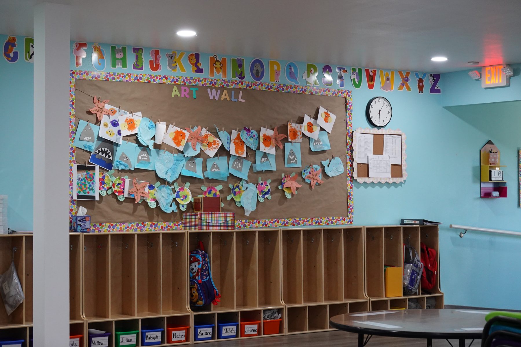 Student art wall
